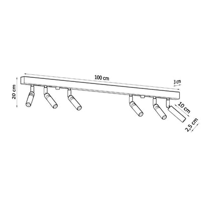 Ceiling lamp steel Eyetech modern Design G9