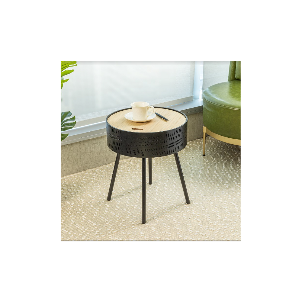 Lift Top Round Side Table - SLENDER