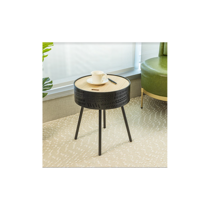 Lift Top Round Side Table - SLENDER