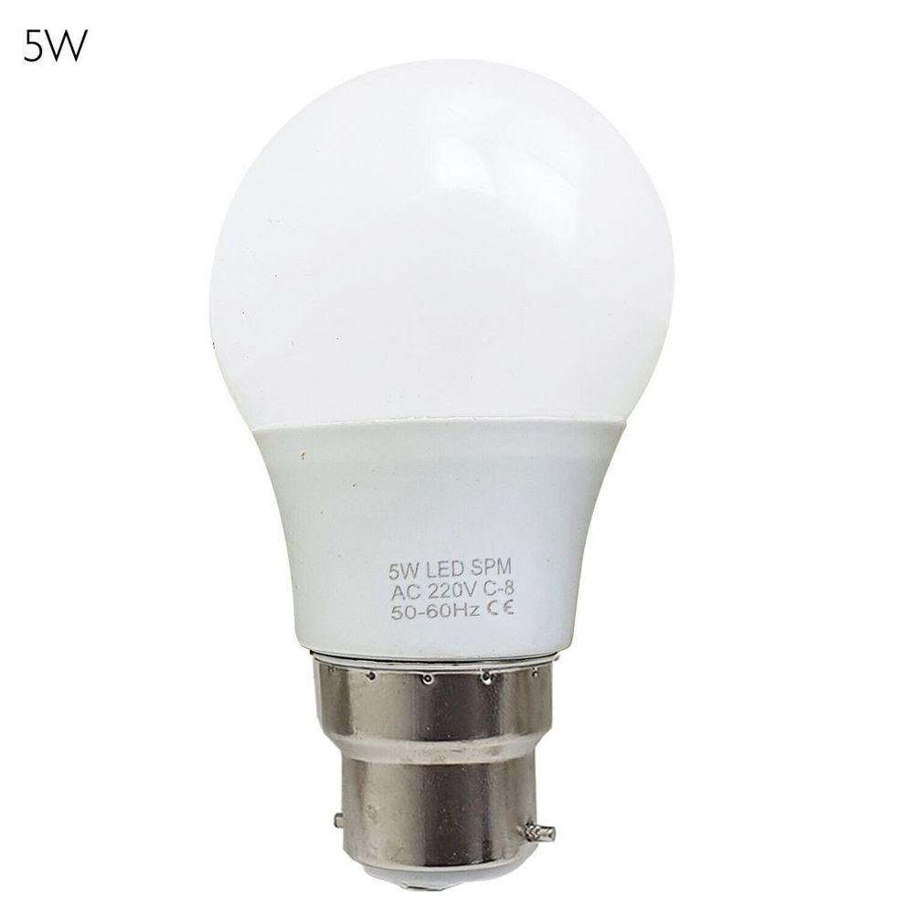 5W B22 Screw  LED Light GLS bulbs, Energy Saving Edison  Cool White 6000K non dimmable lights