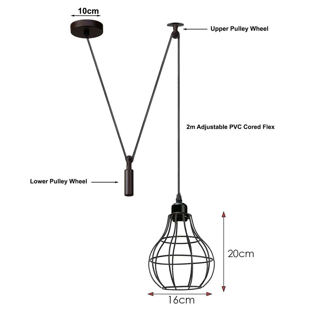 Hanging Pendant Lamp Retro Industrial Vintage Light