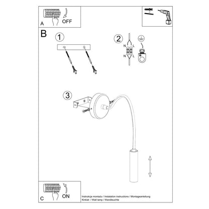 Wall lamp steel Axil modern Design G9