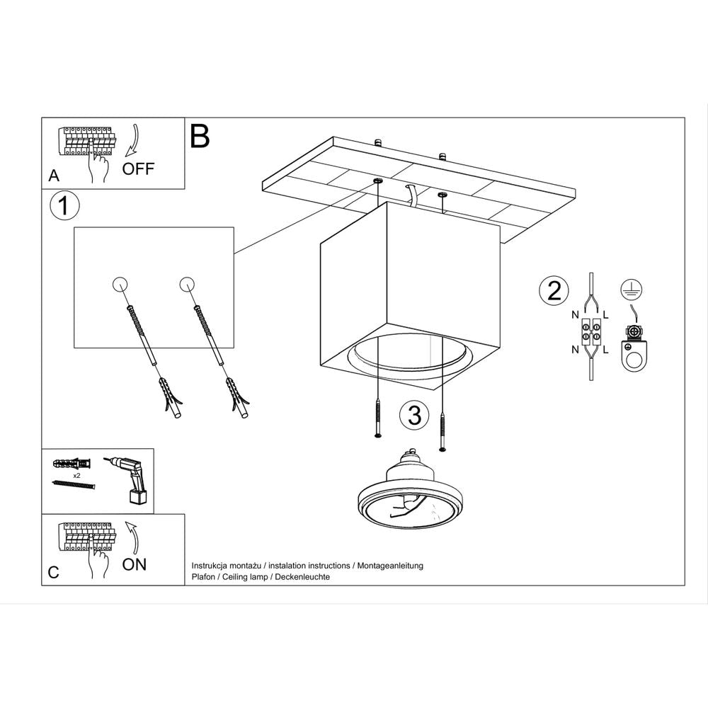 Ceiling lamp ceramics Seida modern Design GU10/ES111