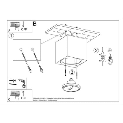 Ceiling lamp ceramics Seida modern Design GU10/ES111