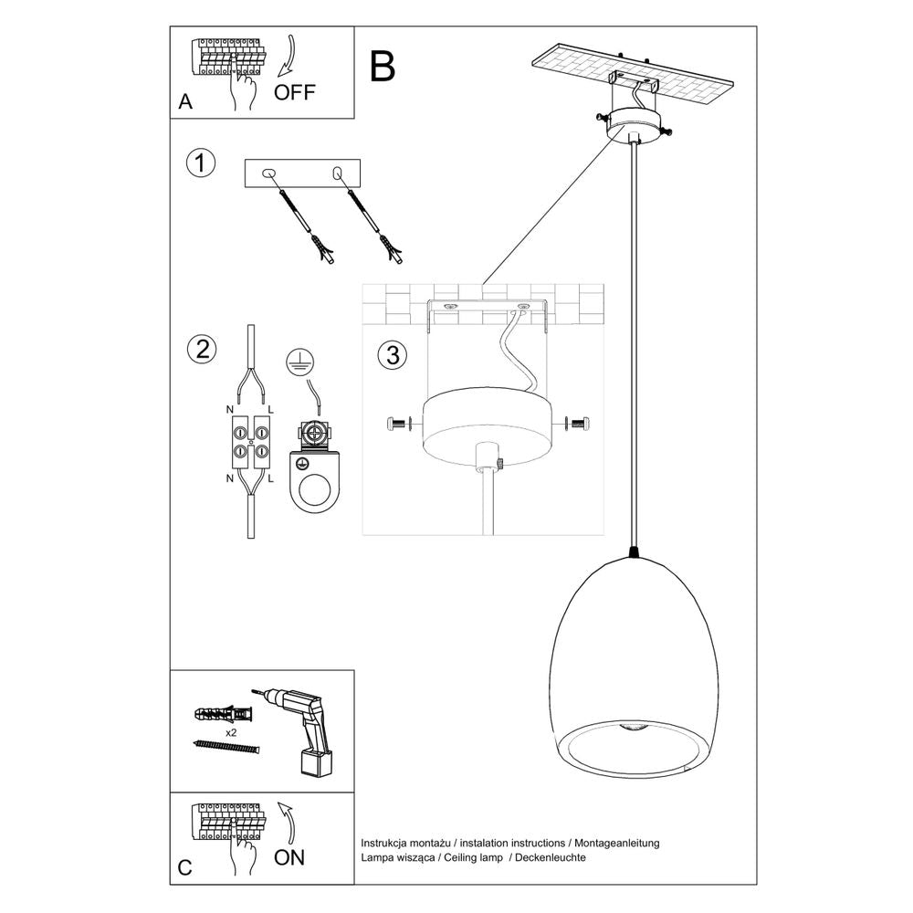 Pendant lamp ceramics Flawiusz modern Design E27