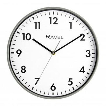 Ravel 30cm White Dial Grey Wall Clock R.WC.30.13