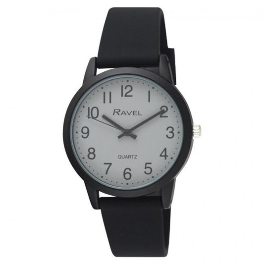 Ravel Men's Sports Grey Dial with Black Silicone Watch R1814.3