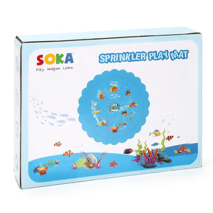 SOKA 168cm Round Inflatable Sprinkler Splash Pad Play Mat Water Summer Toy Kids