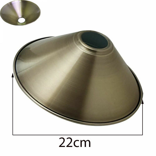 Modern Metal Green Brass Easy Fit Cone Shape Lampshade