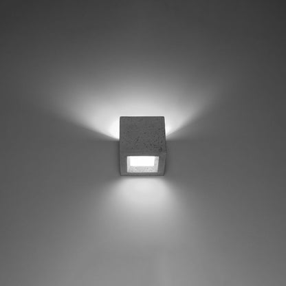 Wall lamp concrete, glass Leo modern Design G9