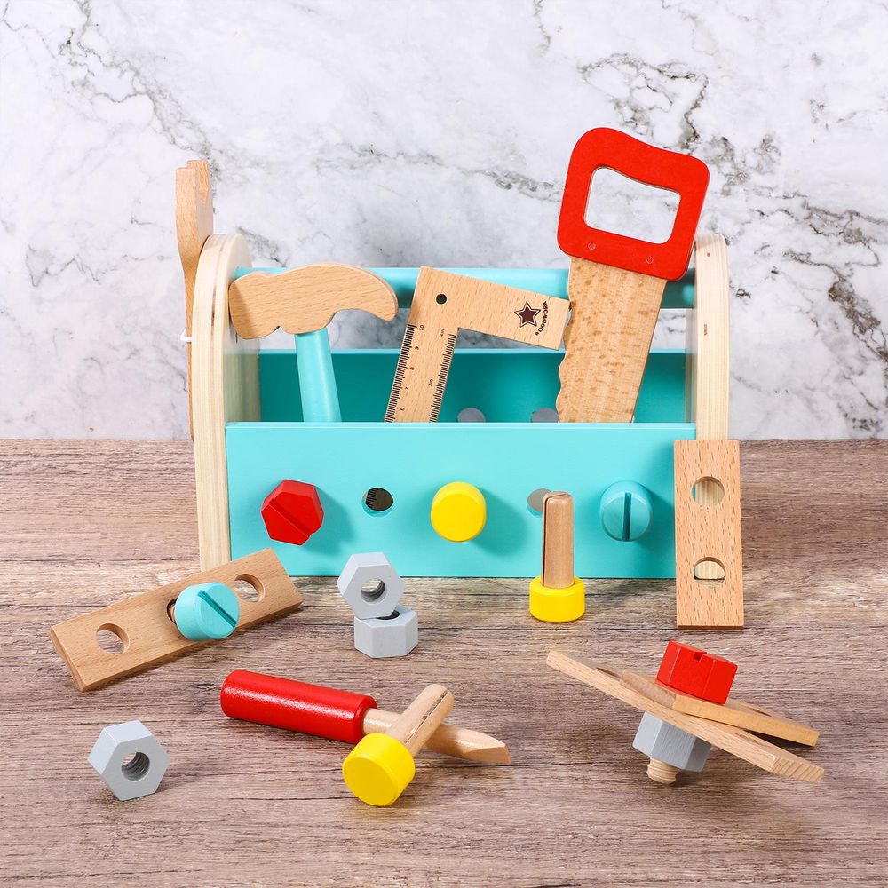 SOKA My First Toolbox Carpenter Wooden Building Tools Play Set Pretend Play 3+