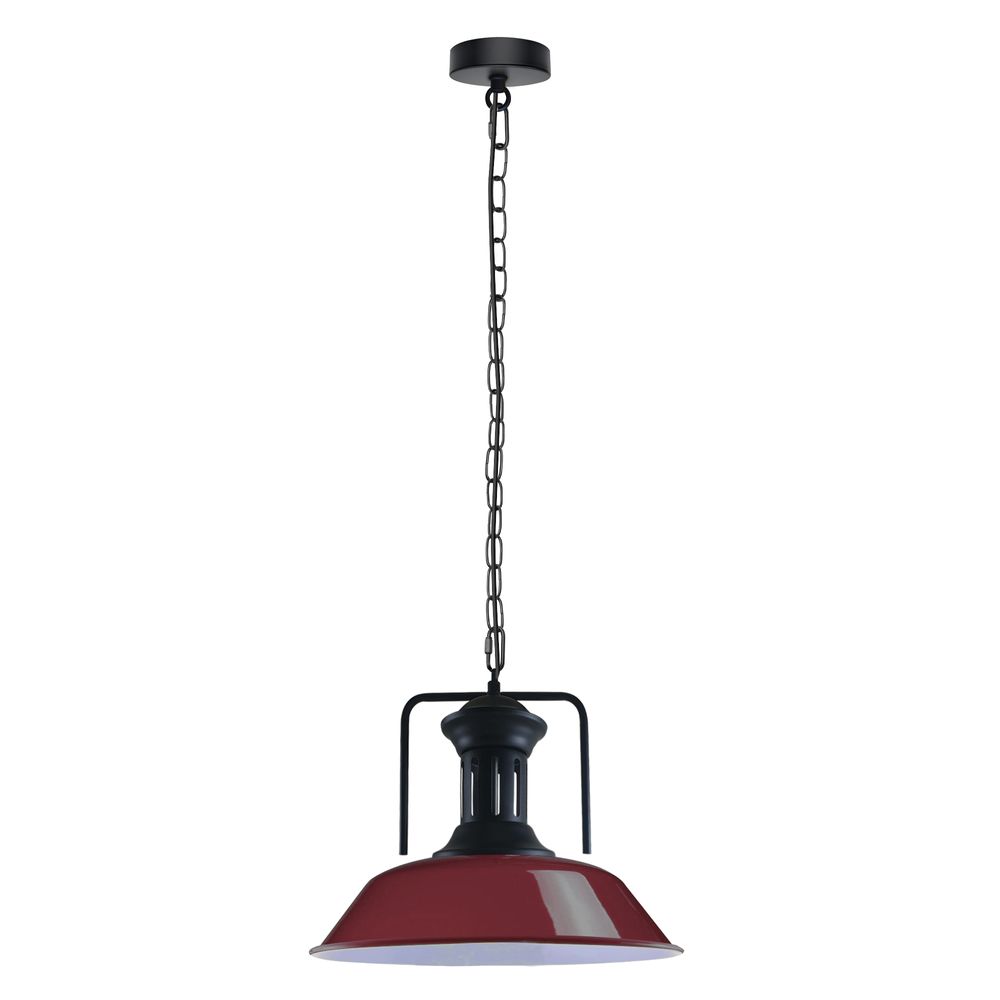 Vintage Industrial Burgundy Ceiling Pendant Light Shade Hanging Lamp Light