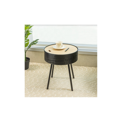 Lift Top Round Side Table - SLENDER