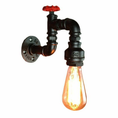 Vintage Industrial Water Pipe Lamp Retro Light Steampunk Wall Sconce