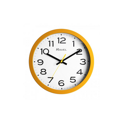 Ravel 25cm White Dial Ochre Wall Clock R.WC.25.9