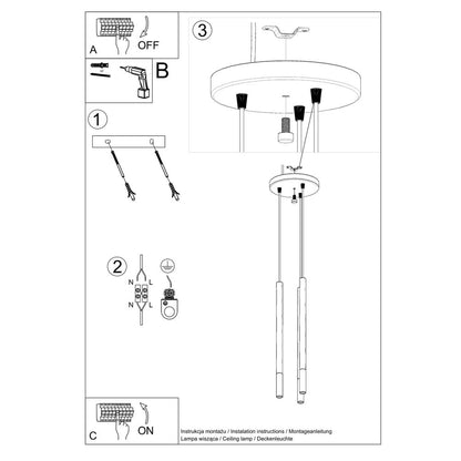 Pendant lamp steel Mozaica modern Design G9