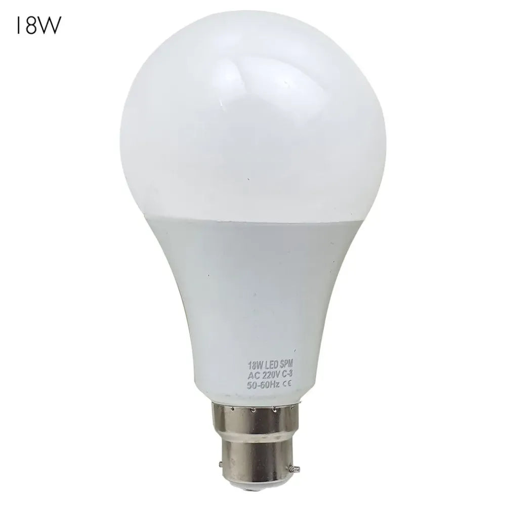 B22 18W Energy Saving Warm White LED Light Bulbs A60 B22 Screw-in non dimmable bulbs