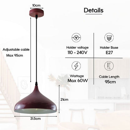 Modern Mosque Burgundy Hanging Pendant Ceiling Lamp Lighting UK E27