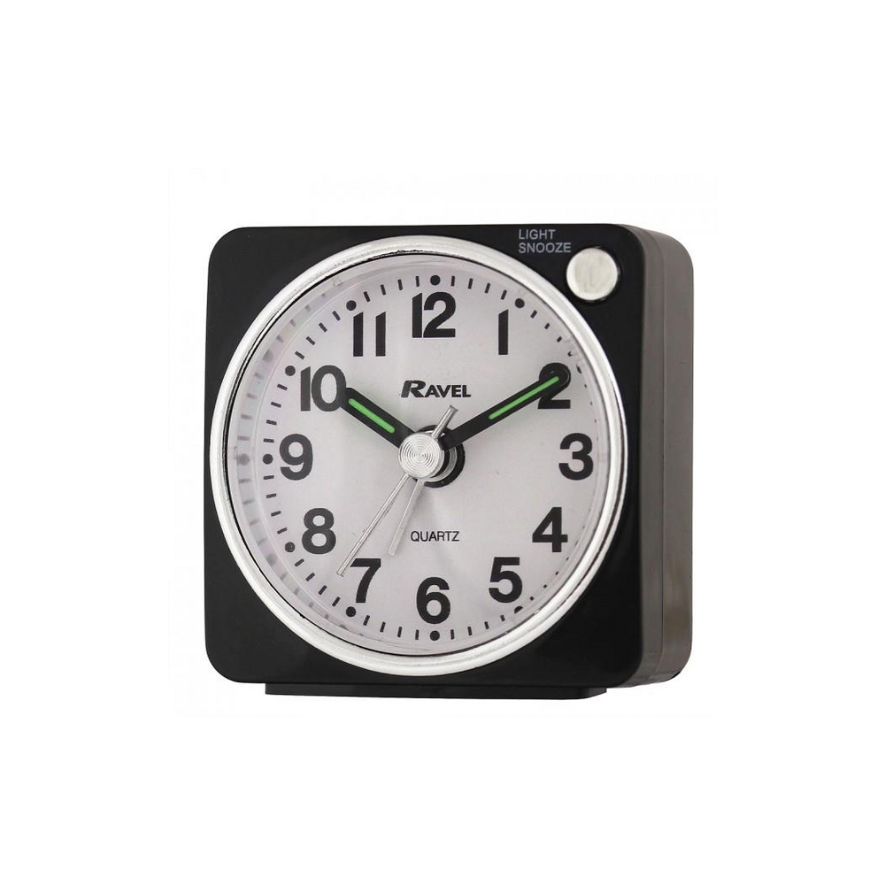 Ravel Mini Black Alarm Clock RC018.3