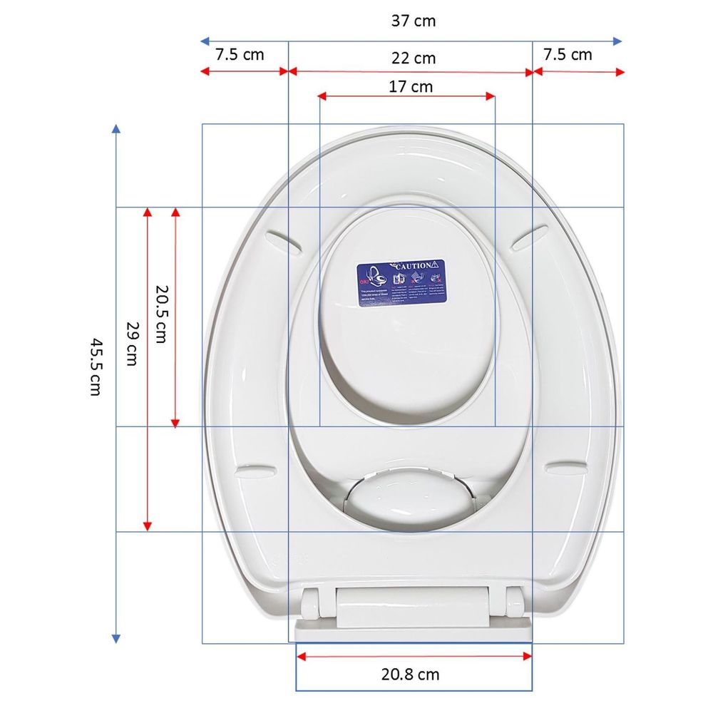 2 in 1 Family Toilet Seat with built-in Child Seat & Adult  Soft-Close Quick Release Hinges & Child Friendly Potty Training