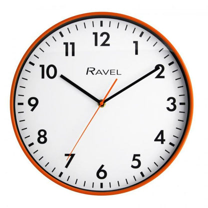 Ravel 30cm White Dial Orange Wall Clock R.WC.30.8