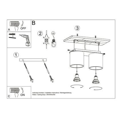 Ceiling lamp aluminum Orbis modern Design GU10