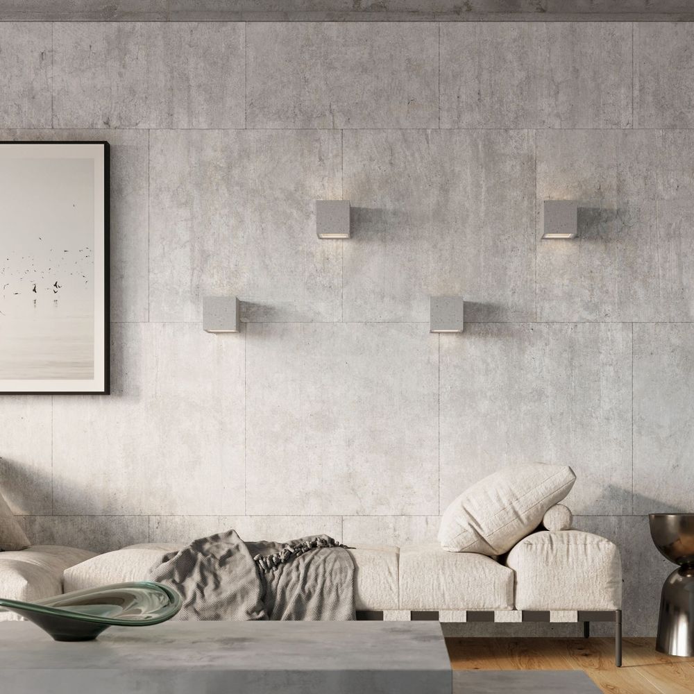 Wall lamp concrete, glass Leo modern Design G9