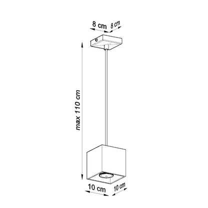 Pendant lamp aluminum Quad modern Design GU10