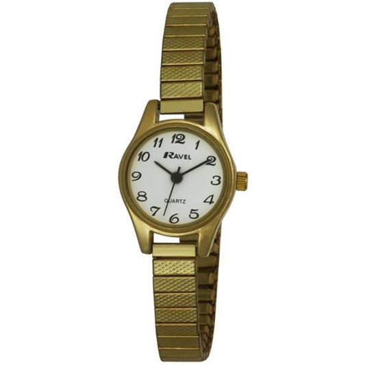 Ravel Women's Cocktail White Dial with Gold Expander Watch R0207.01.2