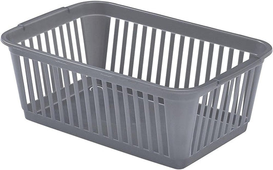 Whitefurze Handy Basket, Plastic, Silver, 30 cm