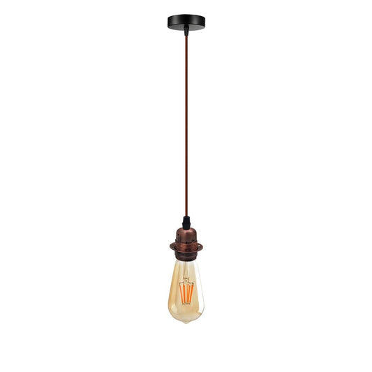 Vintage Industrial Copper Pendant Light Fitting, lampshade Holder Fitting  Set with 2m Cable.