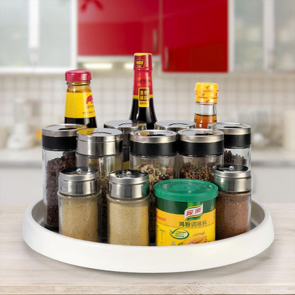 Round Turntable Organizer Multifunctional Non-Slip Spice Rack (Large)