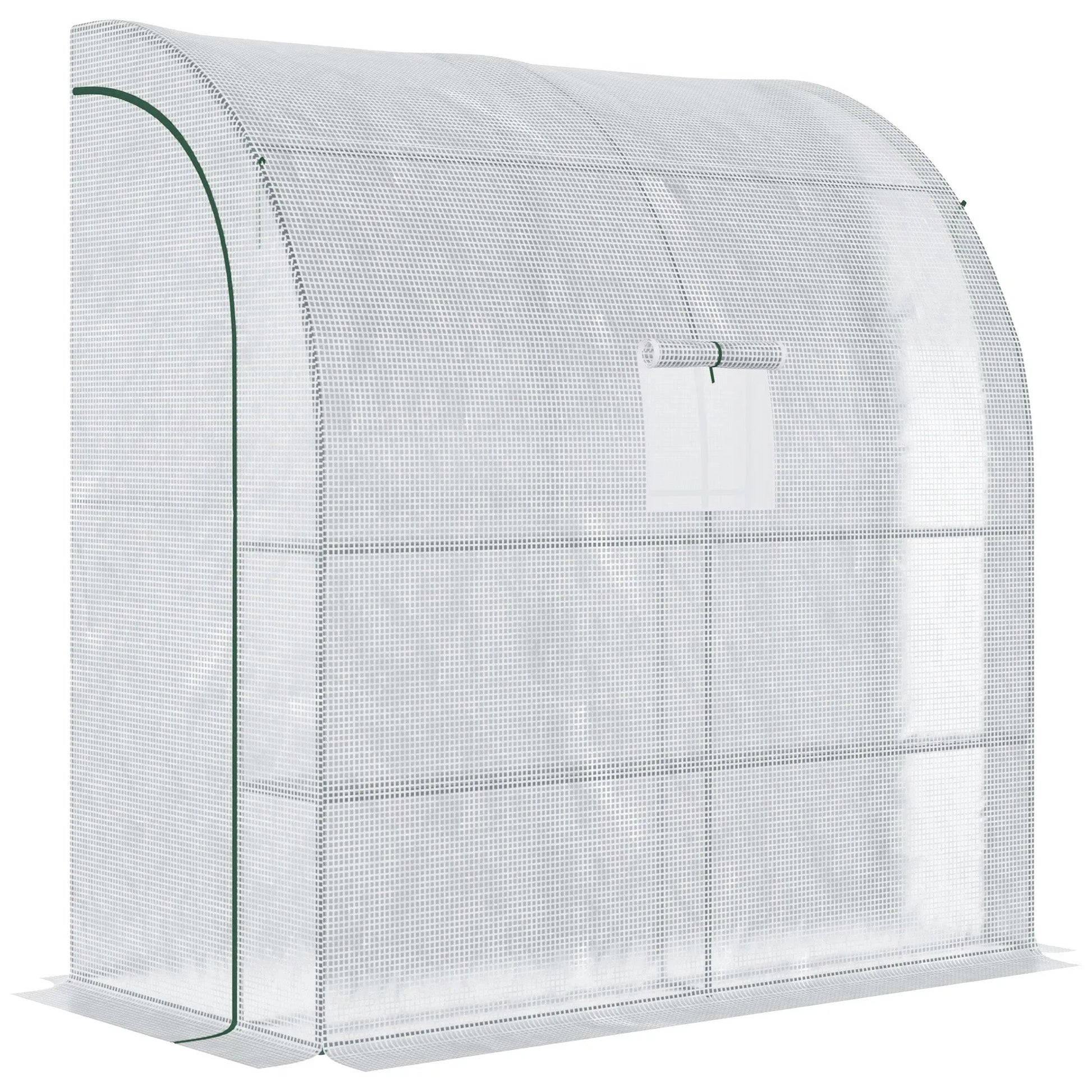 Outsunny Walk-In Lean to Wall Greenhouse w/Window